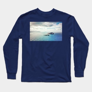 Blue Islands of Oahu Hawaii Long Sleeve T-Shirt